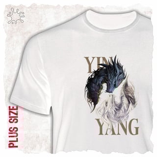 Camiseta Plus Yin Yang Dragões