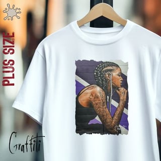 Camiseta Plus Graffiti Refletindo