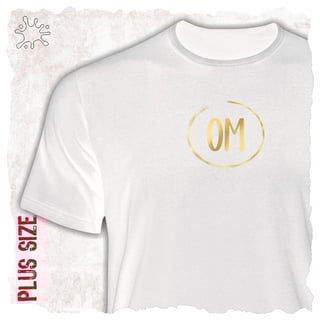 Nome do produtoCamiseta Plus Mantra OM dourado