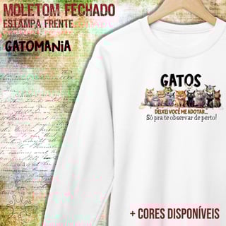 Nome do produto Blusão moletom Gatos - Deixei vc me adotar