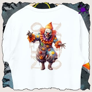 Nome do produtoCamiseta Halloween Medo de Palhaço 1