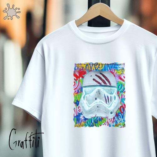 Camiseta Graffiti Capacete estilizado
