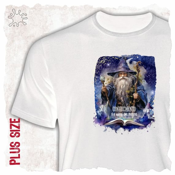 Camiseta Plus Magos - Conhecimento