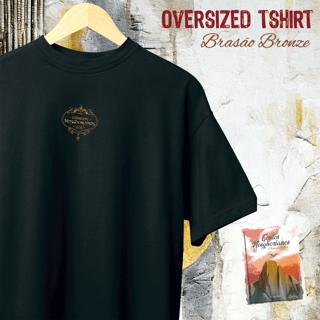 Camiseta Oversized Nosghoriana Brasão de Bronze