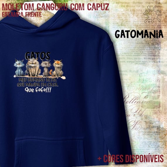 Moletom canguru Gatos - Que Fofo!