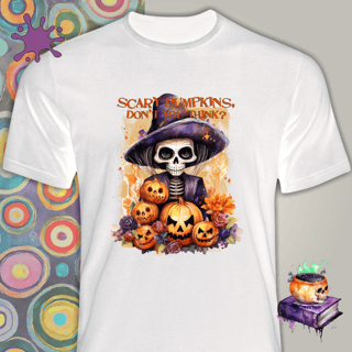Nome do produto Camiseta de Esqueleto - Scary Pumpkins - Seremcores 