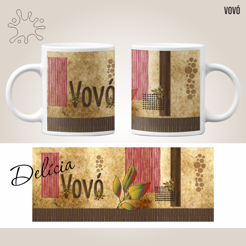 Caneca VOVÓ vintage