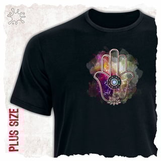 Camiseta Plus Hamsá Mandala (Proteção)