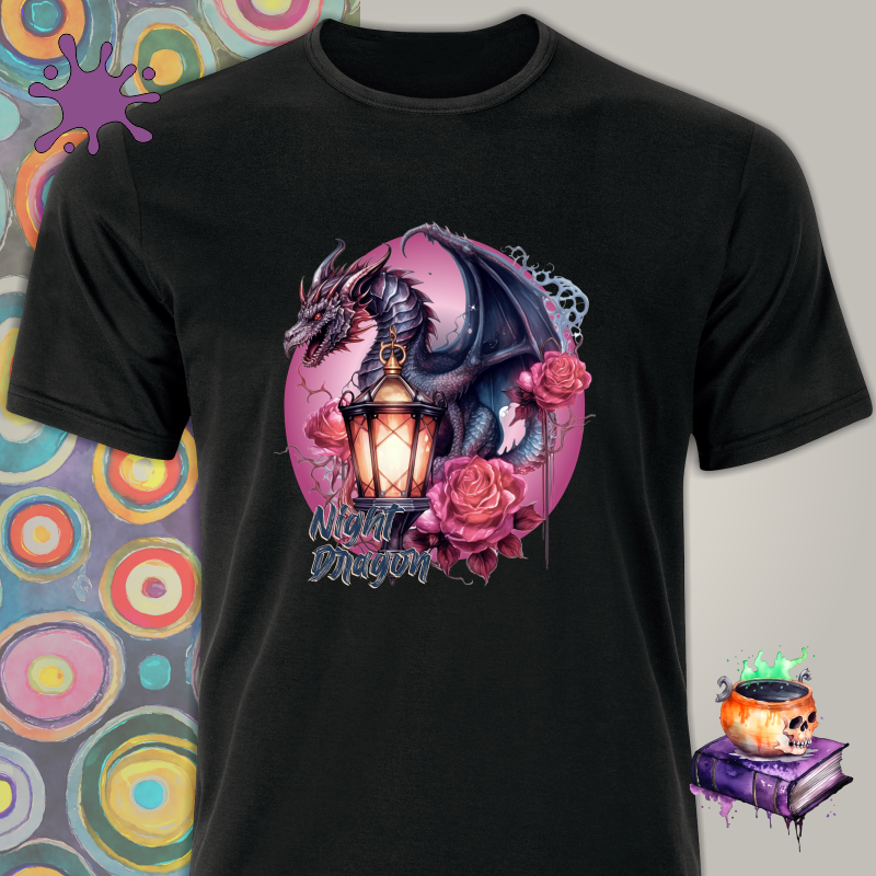 Nome do produto: Camiseta de Dragão - Night Dragon