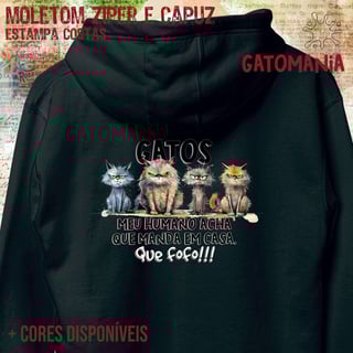 Nome do produto Moletom Zíper Gatos - Que Fofo!