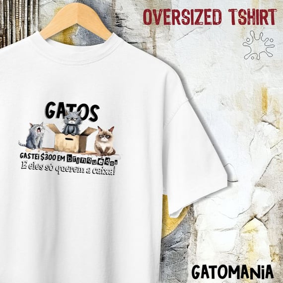Oversized Gatos só querem a caixa