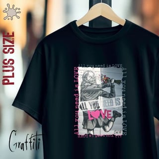 Nome do produtoCamiseta Plus Graffiti All you need is Love