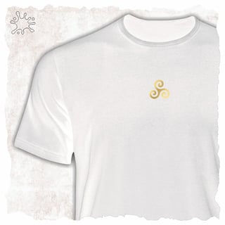 Camiseta Símbolo Triskele Dourada