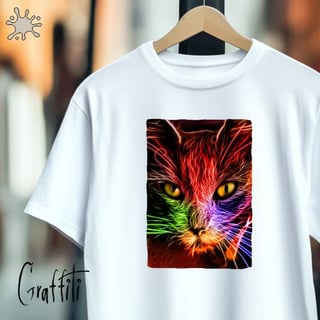 Nome do produtoCamiseta Gato Neon