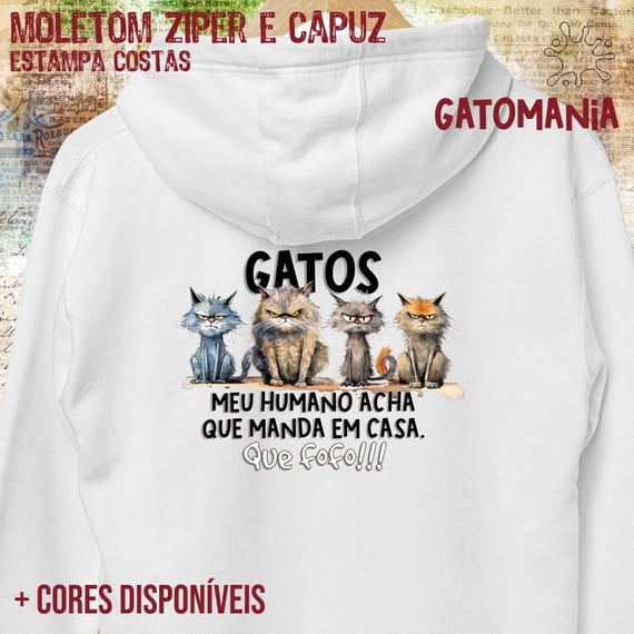 Moletom Zíper Gatos - Que Fofo!