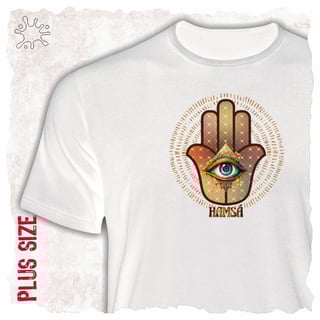 Camiseta Plus Hamsá Olho (Proteção)
