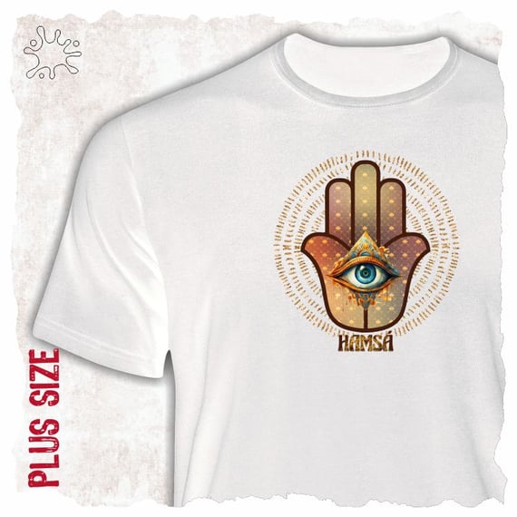 Camiseta Plus Hamsá Olho (Proteção)