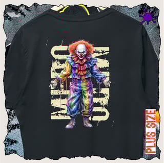 Nome do produtoCamiseta PLUS Halloween Medo de Palhaço 3