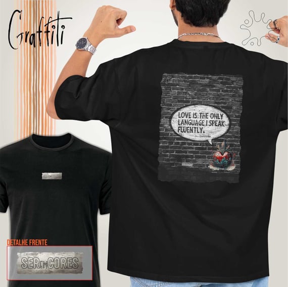 Camiseta Costas Graffiti Love is the only language