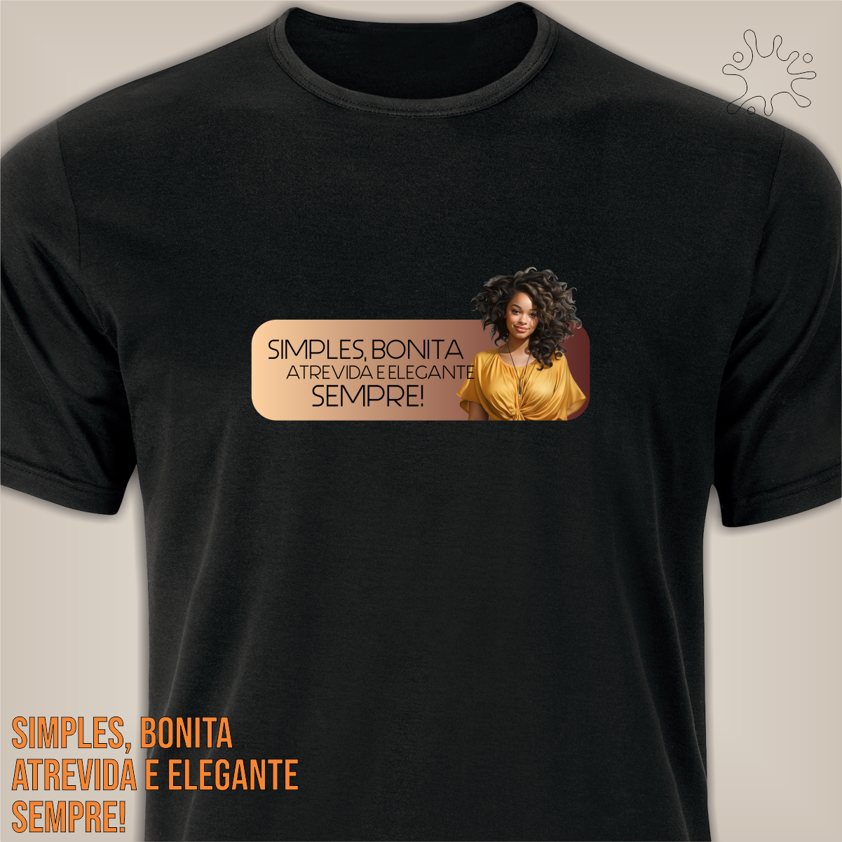 Camiseta Simples, Bonita, Sempre (imagem)