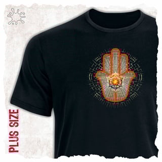 Nome do produtoCamiseta Plus Hamsá Estrela (proteção)