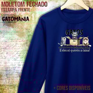 Blusão moletom Gatos só querem a caixa