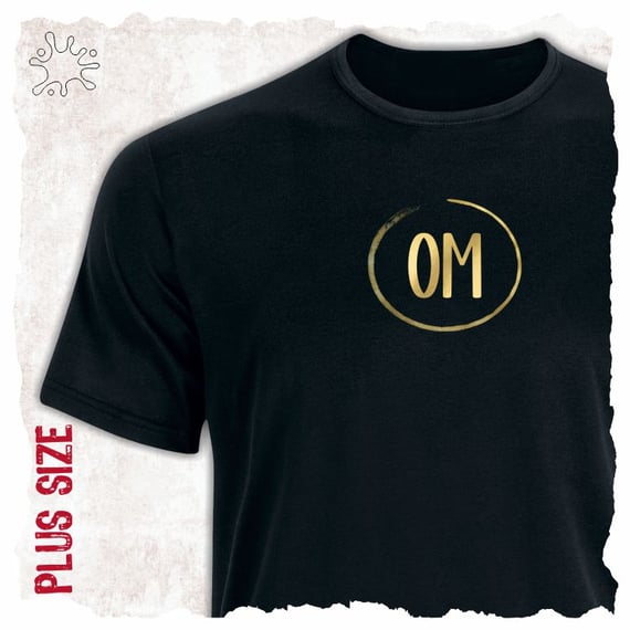 Camiseta Plus Mantra OM dourado