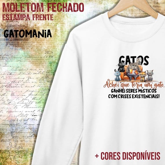 Blusão moletom Gatos - Seres Místicos