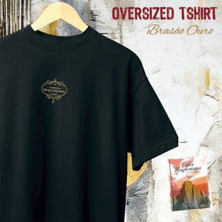 Camiseta Oversized Nosghoriana Brasão de Ouro