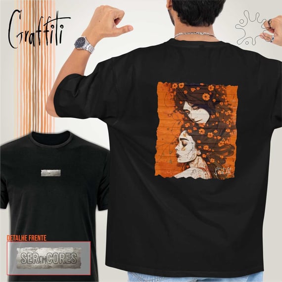 Camiseta Costas Graffiti Irmãs de Alma