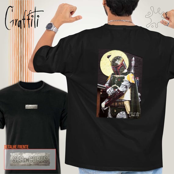 Camiseta costas Graffiti do Guerreiro