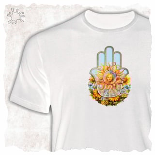 Camiseta Hamsá Solar (Proteção)