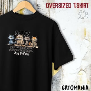 Nome do produto Camiseta Oversized Gatos - Que Fofo!