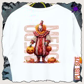 Nome do produtoCamiseta PLUS Halloween Medo de Palhaço 2