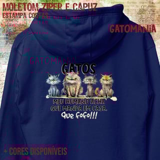 Nome do produto Moletom Zíper Gatos - Que Fofo!
