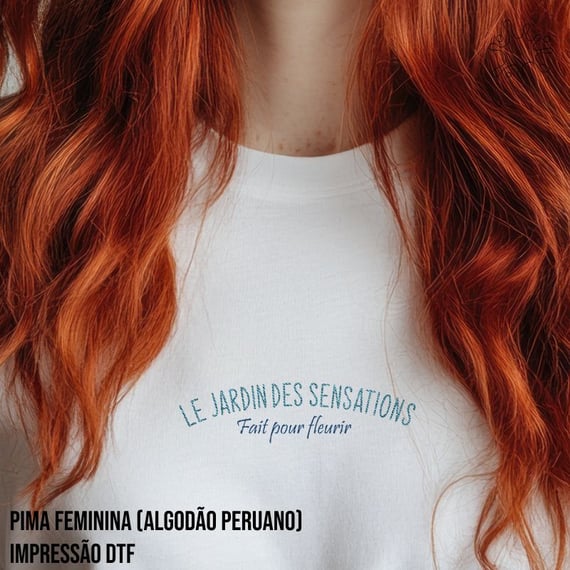 Camiseta Pima Fem (algodão peruano) Le jardin des sensations