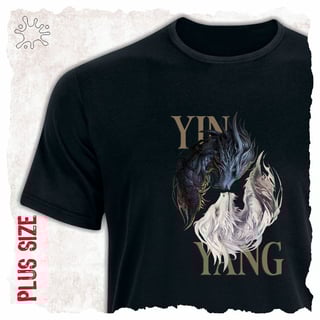 Nome do produtoCamiseta Plus Yin Yang Dragões