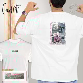 Nome do produto Camiseta Costas Graffiti All you need is love