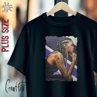 Nome do produtoCamiseta Plus Graffiti Refletindo