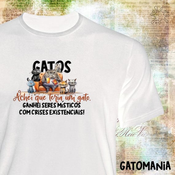 Camiseta Gatos - Seres Místicos
