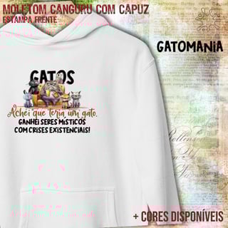 Nome do produtoMoletom canguru Gatos - Seres Místicos