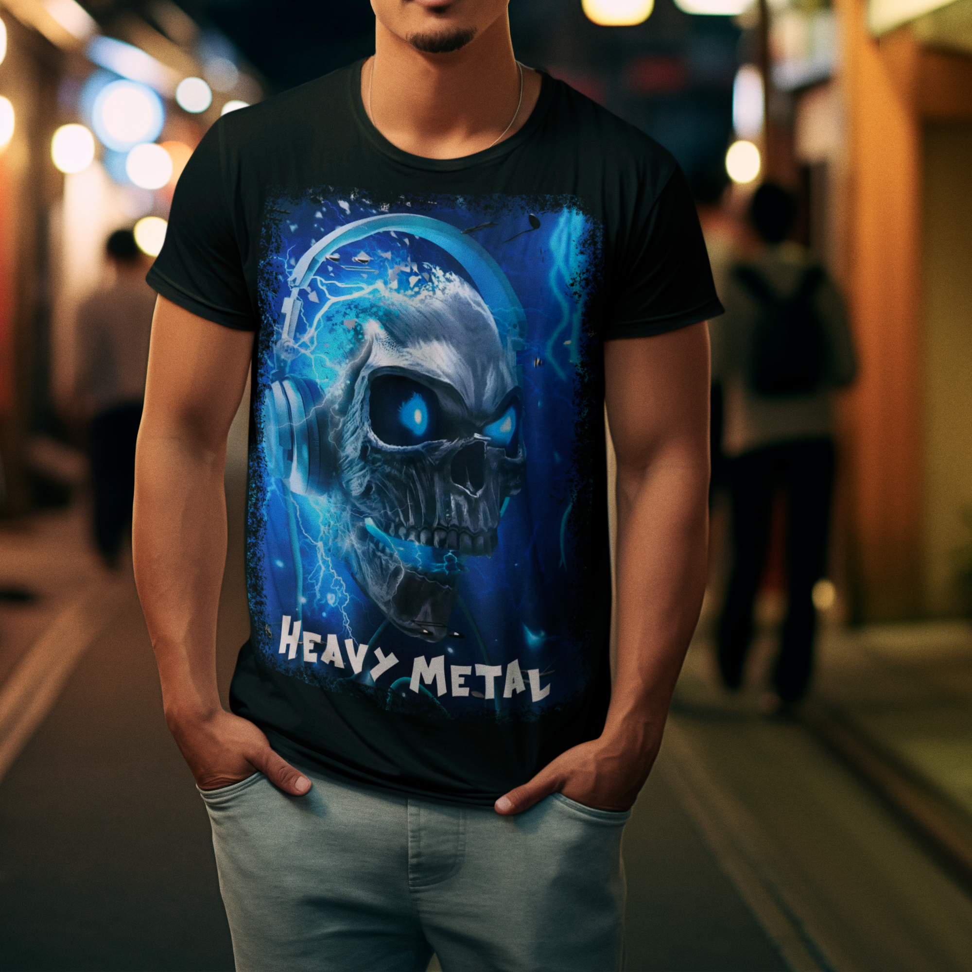 Camisa Caveira Heavy Metal