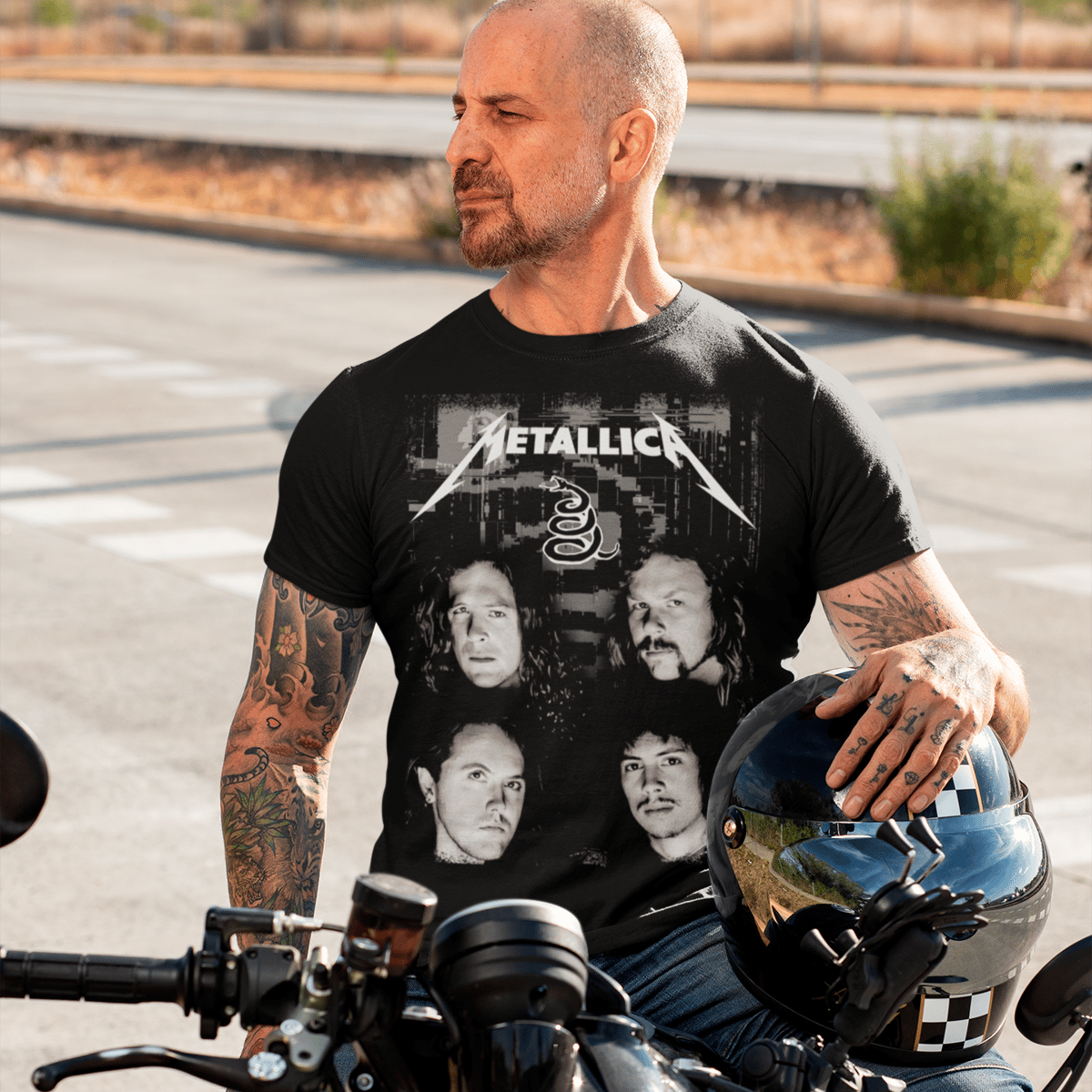 Nome do produto: Camisa Metallica Black Album Faces
