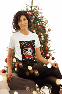 Camiseta Feminina Panda Noel