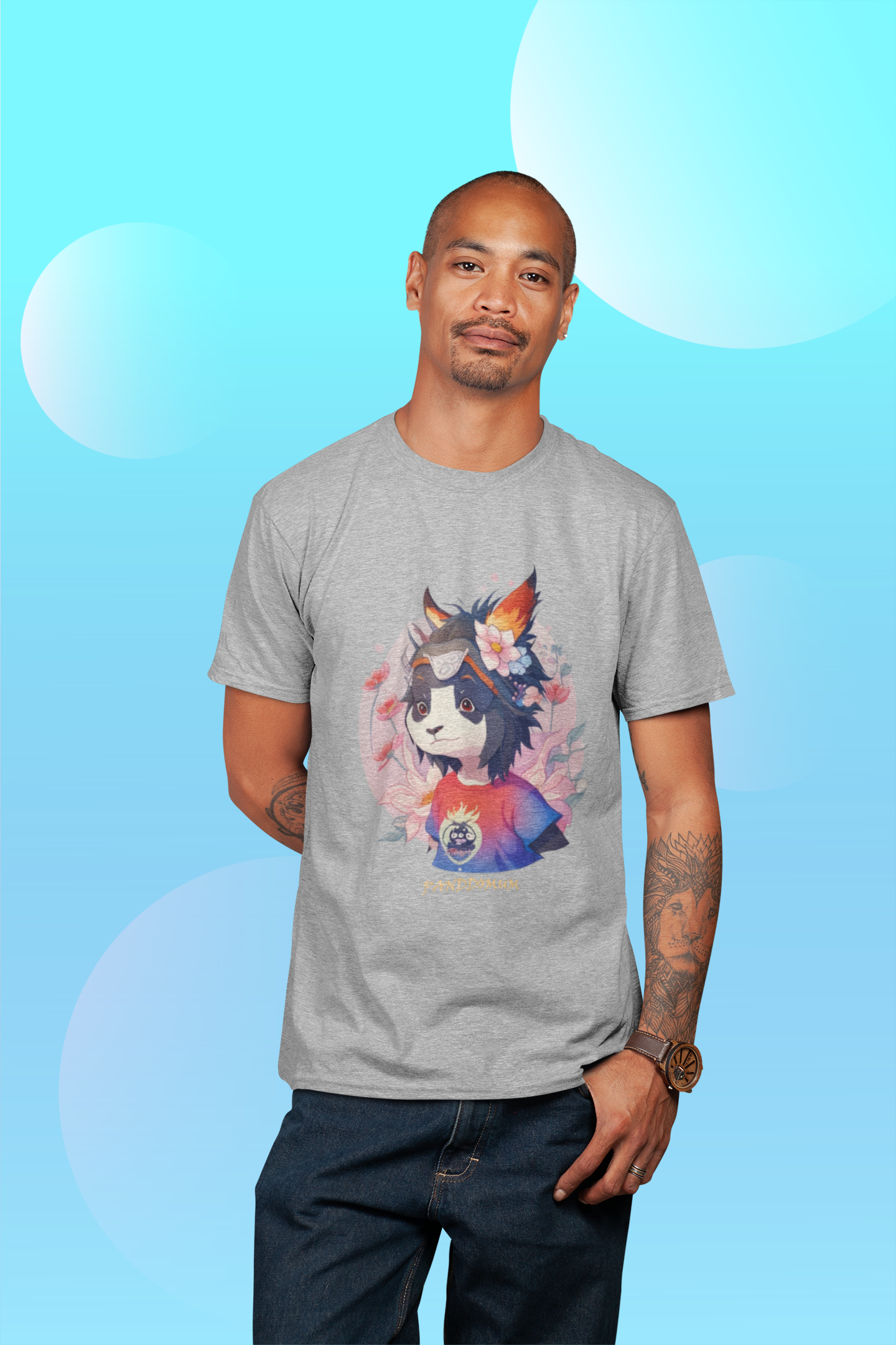 Camiseta Masculina Panda Anime