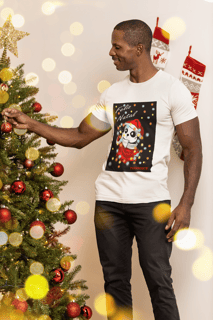 Camiseta Masculina Panda Noel