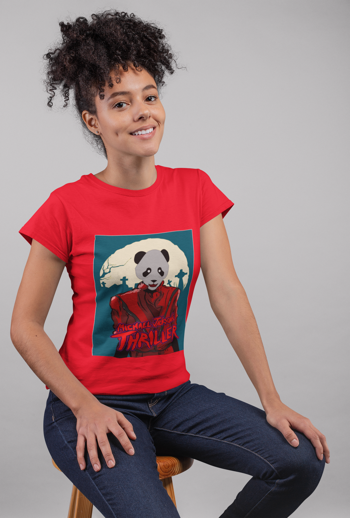 Camiseta Feminina Panda Thriller