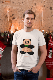 Camiseta Masculina Panda Biscoito