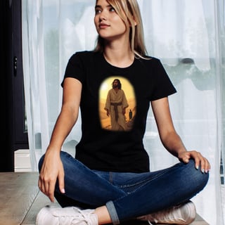 T-Shirt Pima - Jesus no deserto M1 (Unisex)