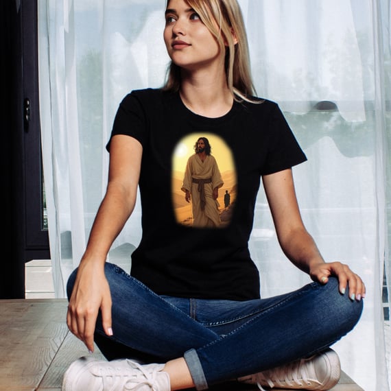 T-Shirt Pima - Jesus no deserto M1 (Unisex)